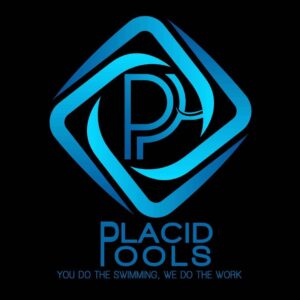 Placid Pools logo with slogan.